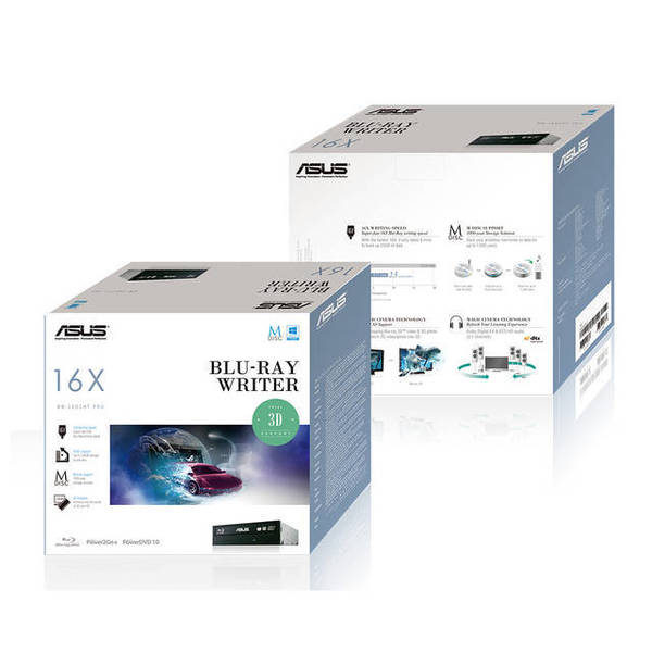 Asus 16X SATA Blu-ray Internal Writer Drive (Black), Retail BW-16D1HT